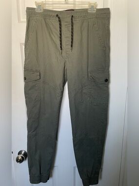split Olive Green Men's Cargo Pants